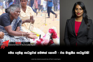 මෙය දෙමළ ගැටලුවක් පමණක් නොවේ – එය මානුෂීය ගැටලුවකි!